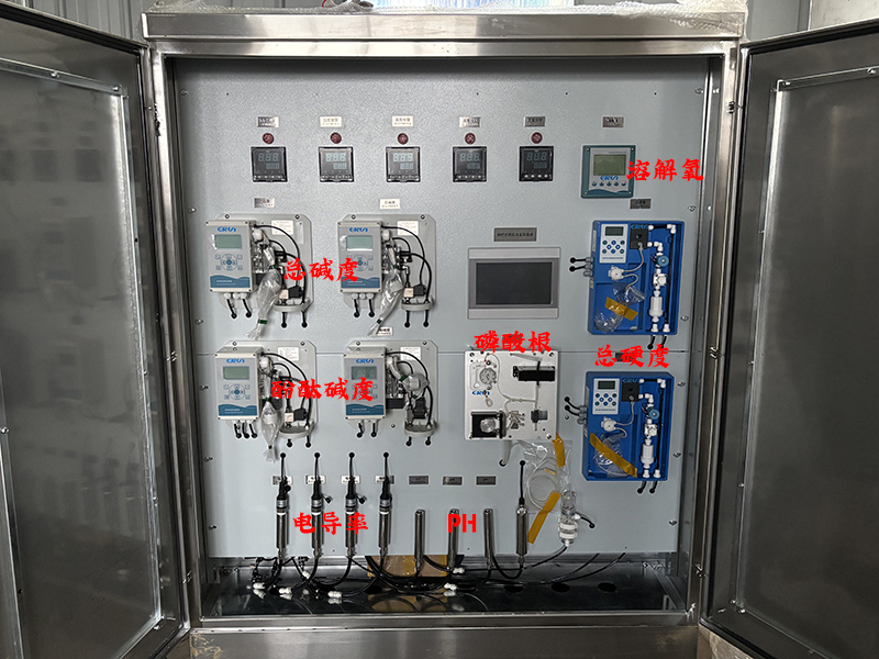 贏潤集團鍋爐水質pH電導率堿度硬度磷酸根溶解氧監測系統