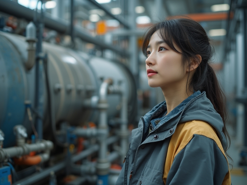 大型流化床鍋爐現場